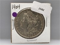 1904 90% Silver Morgan $1 Dollar