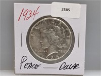 1934 90% Silver Peace $1 Dollar