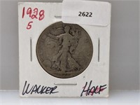 1928-S 90% Silver Walker Half $1 Dollar