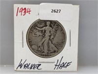 1934 90% Silver Walker Half $1 Dollar