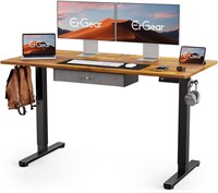 ErGear Desk  55x28 Inches  Vintage Brown