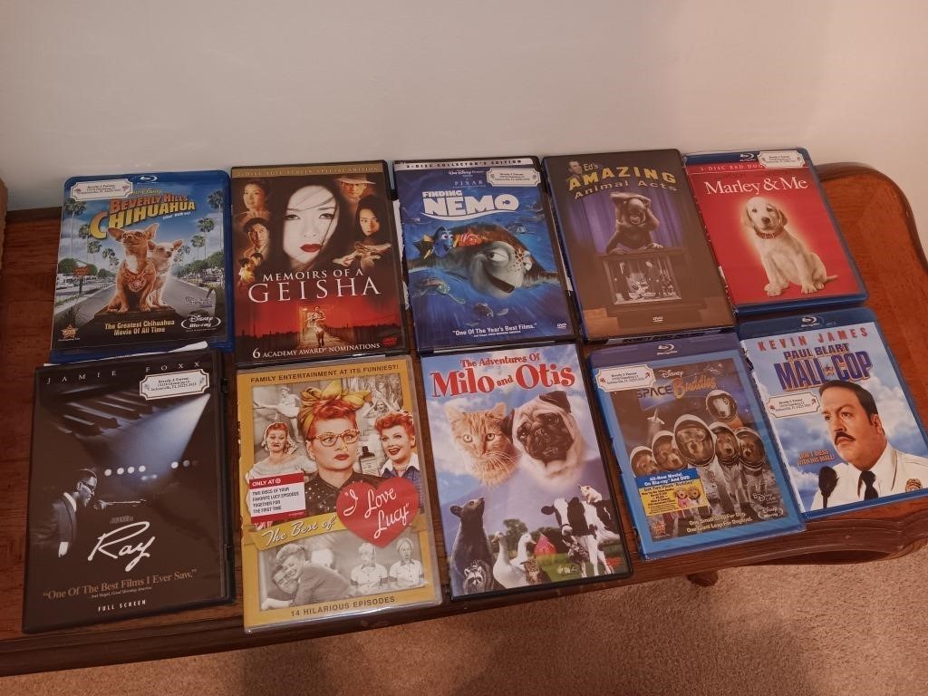 10 dvd's some are new