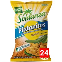 24 PACK Soldanza Salted Plantain Chips  2.5oz