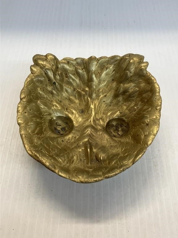 Vintage Trench Art Owls Head