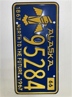 Alaska License Plate 1966