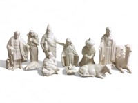 Ceramic Glazed Nativity Figures see notes