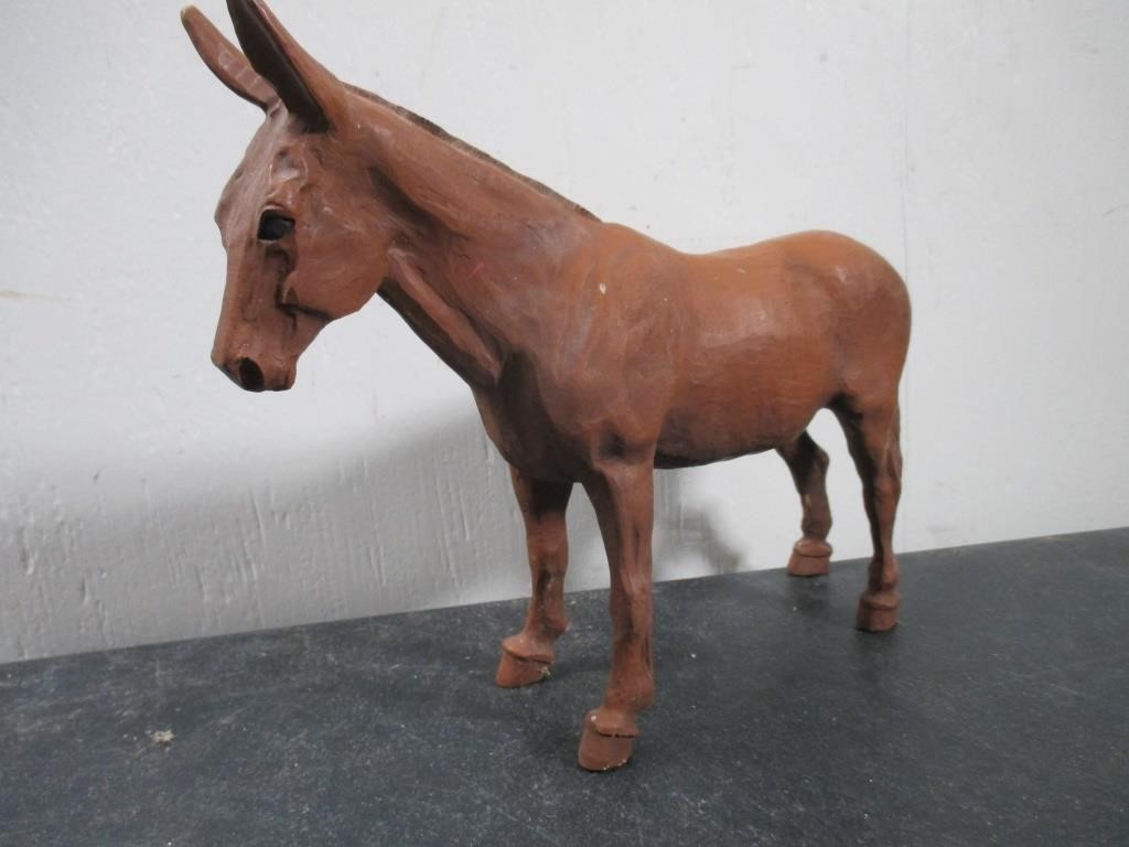 Carved Wooden Donkey