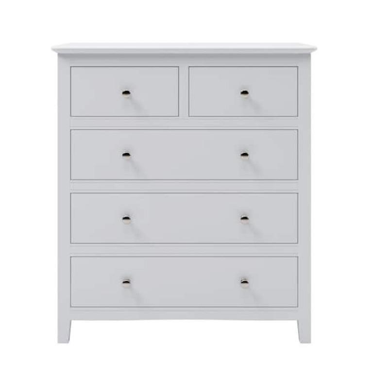 Size 32.6 in. W x 36 in. H White Solid Wood Chest