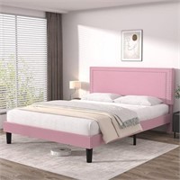 VECELO Full Size Platform Bed Frame with Height