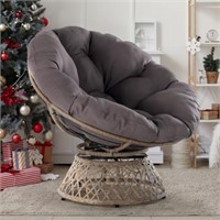 Bme Ergonomic Wicker Papasan Chair with Soft Thick