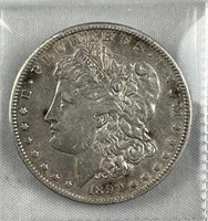 1890-O Morgan Silver Dollar, US $1 Coin