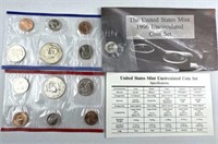 1996 US Unc. Mint Coin Set, Exclusive W Dime