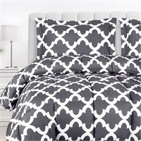 USED-Utopia King Comforter Set, Grey