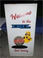 Hand painted 1990 Ertl golf outing, A-frame sign