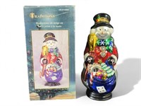 Vintage Traditions Hand Painted Glass Snowman