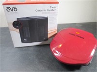 George Foreman Grill and Ceramic Heater