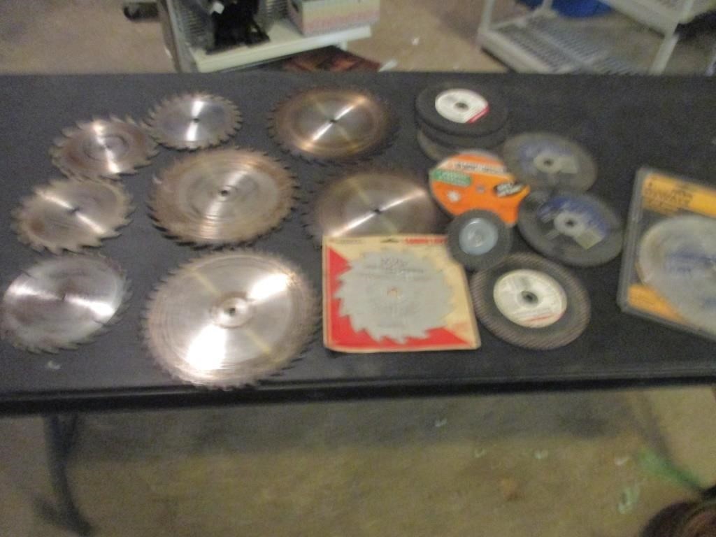 Large Lot of Sawblade and Some Grinder Wheels