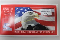 2003 US Mint Uncirculated Coin Set