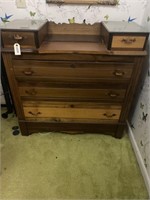 Antique dresser w/copper drawer pulls. Drawers