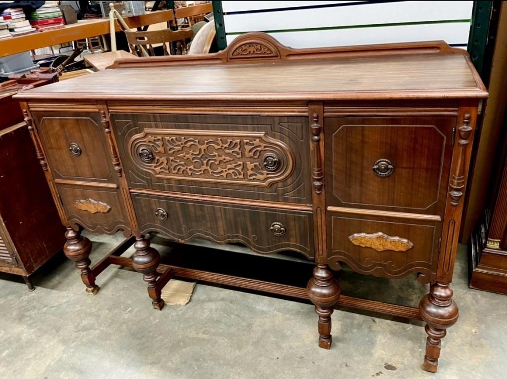 Antique Solid Wood Buffet/Sideboard with