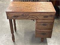 29" Wooden Sewing Machine Table w/ Two Drawers