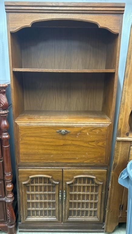 Vintage 76" Hutch Cabinet Pull-Out Door