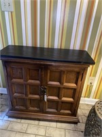MCM style entry cabinet  w/stone top