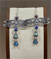 Southwest Style Sterling and Multi Colored Stone