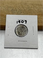 1907 Barber Quarter 90% Silver 10% Copper