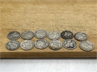 TWELVE Dimes from the 1940’s Various