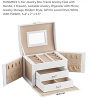 MSRP $25 White Jewelry Box