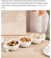 MSRP $26 Bunny Candy Dish Bowl