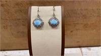 Pair of .925 Sterling Silver And Blue Larimar
