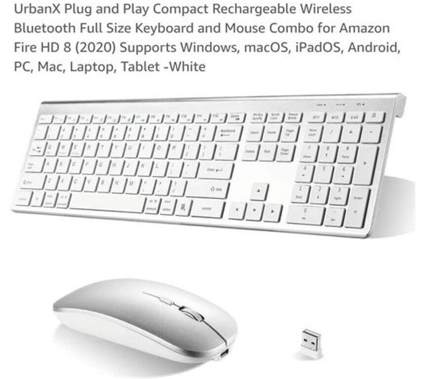 MSRP $26 Rechargeable Wireless Keyboard & Mouse