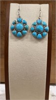 Turquoise and Sterling Silver Earrings.