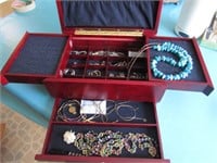 jewelry box & all costume jewelry