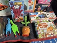 1 LOT (2 BOXES) ASSORTED TOYS,  2 BOARD GAMES,