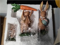 MSRP $18 Set 3 Rabbit Figurines