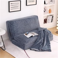 LITA Fluffy Soft Bean Bag Sofa Bed with Blanket,