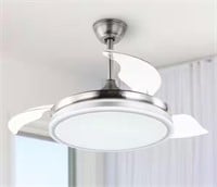 Bella Depot by 42 in. LED Chrome Retractable
