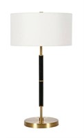 Meyer&Cross Simone 25 in. Brass and Black Table