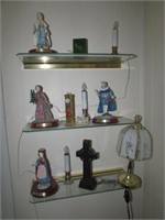 figurines,cross,lamp & items