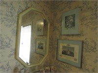 wall mirror & 2 pictures