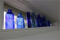 all blue bottles