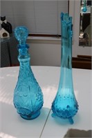 blue vase & decanter