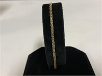 10kt Gold Diamond Cut Bracelet 1.3gr 8in w/box