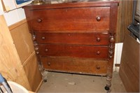 antique empire chest & contents inside