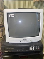 Sharp tv and Sharp VHS PLAYER tested