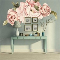 Murwall Pink Peonies Wall Decals x2