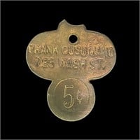 5¢ Frank Cusumang 725 Wash St. Trade Coin/Token